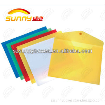 plastic envelope stick file folder
